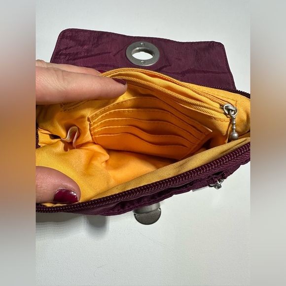 Baggalini Tokoyo Mini Wine Cross Over Nylon Canvas Purse - Picture 4 of 15